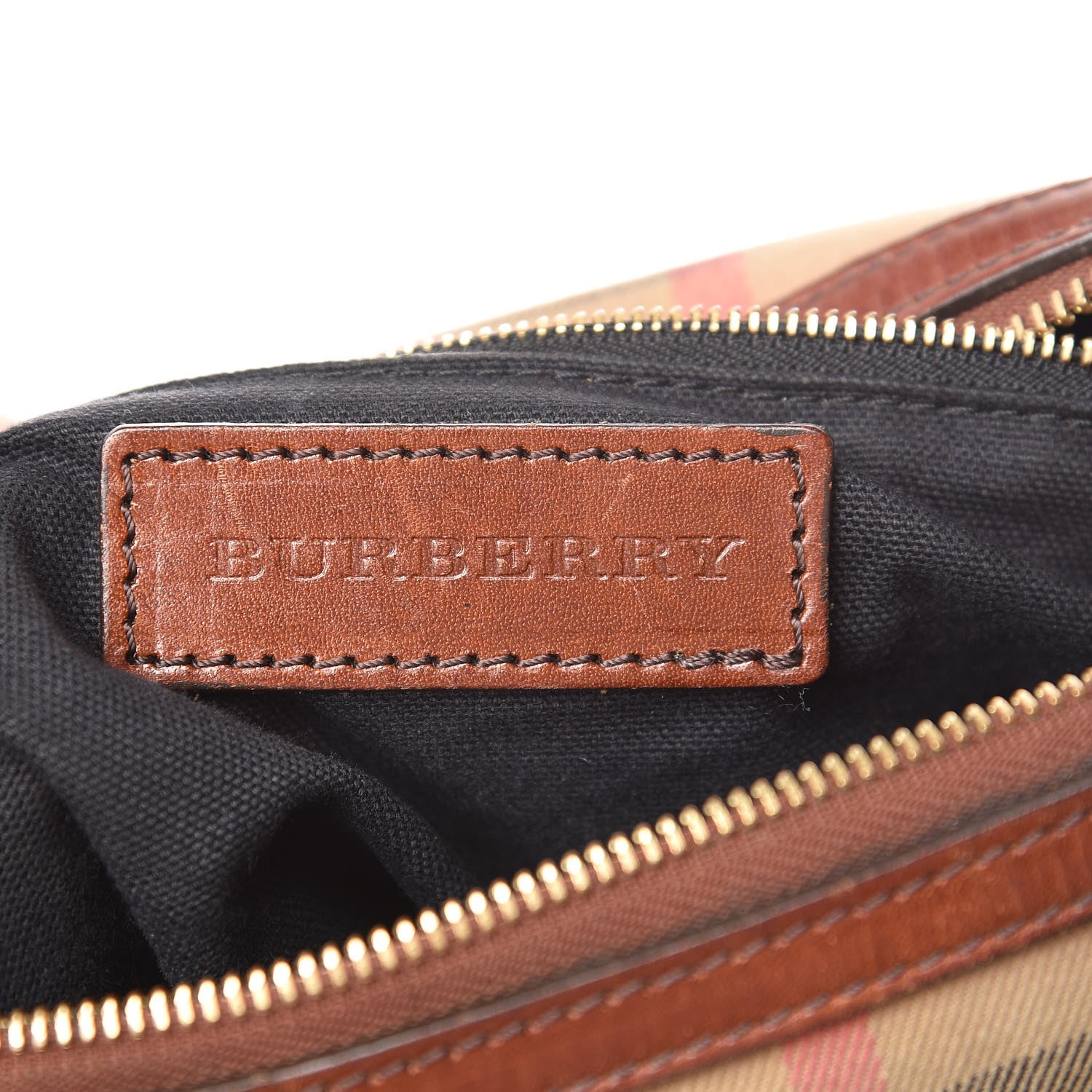 Burberry House Check Bridle Calfskin Medium Alchester Bowling Bag Dark Tan 6 of 19