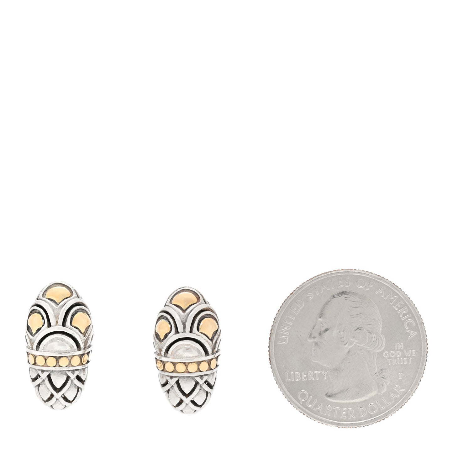 Sterling Silver 18K Yellow Gold Naga Shrimp Earrings