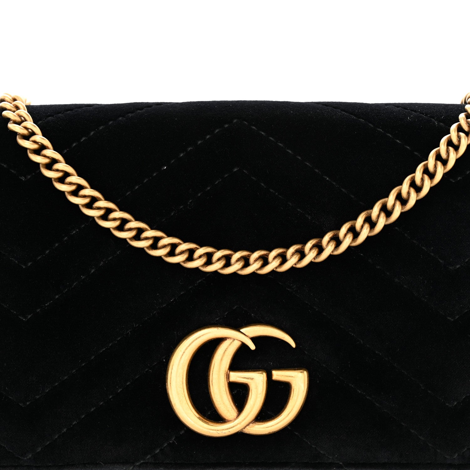 Gucci Velvet Matelasse GG Marmont Mini Bag Black 7 of 21