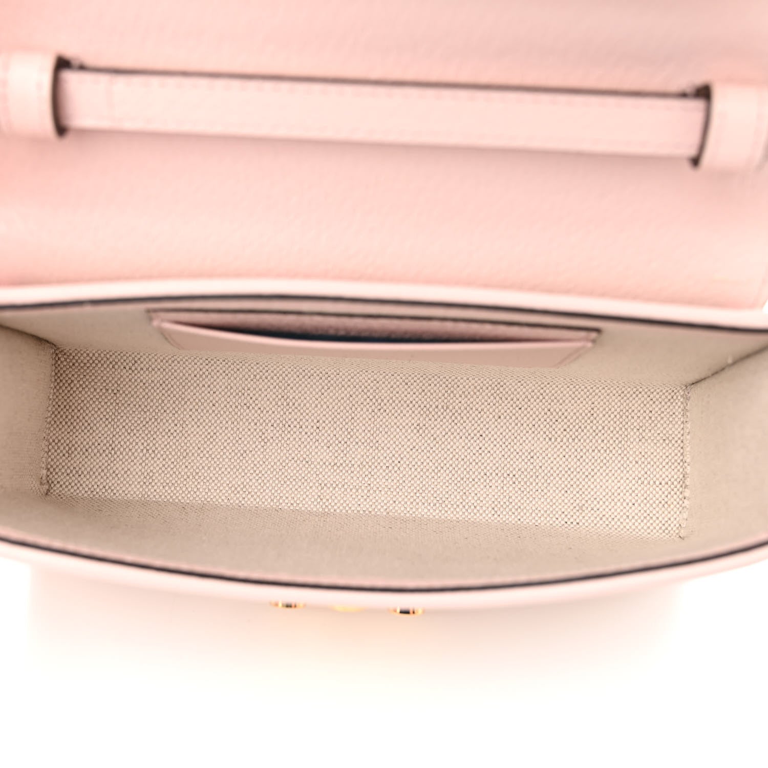 Gucci Monogram Jumbo GG Textured Dollar Calfskin Mini Padlock Top Handle Shoulder Bag Beige Perfect Pink 5 of 10