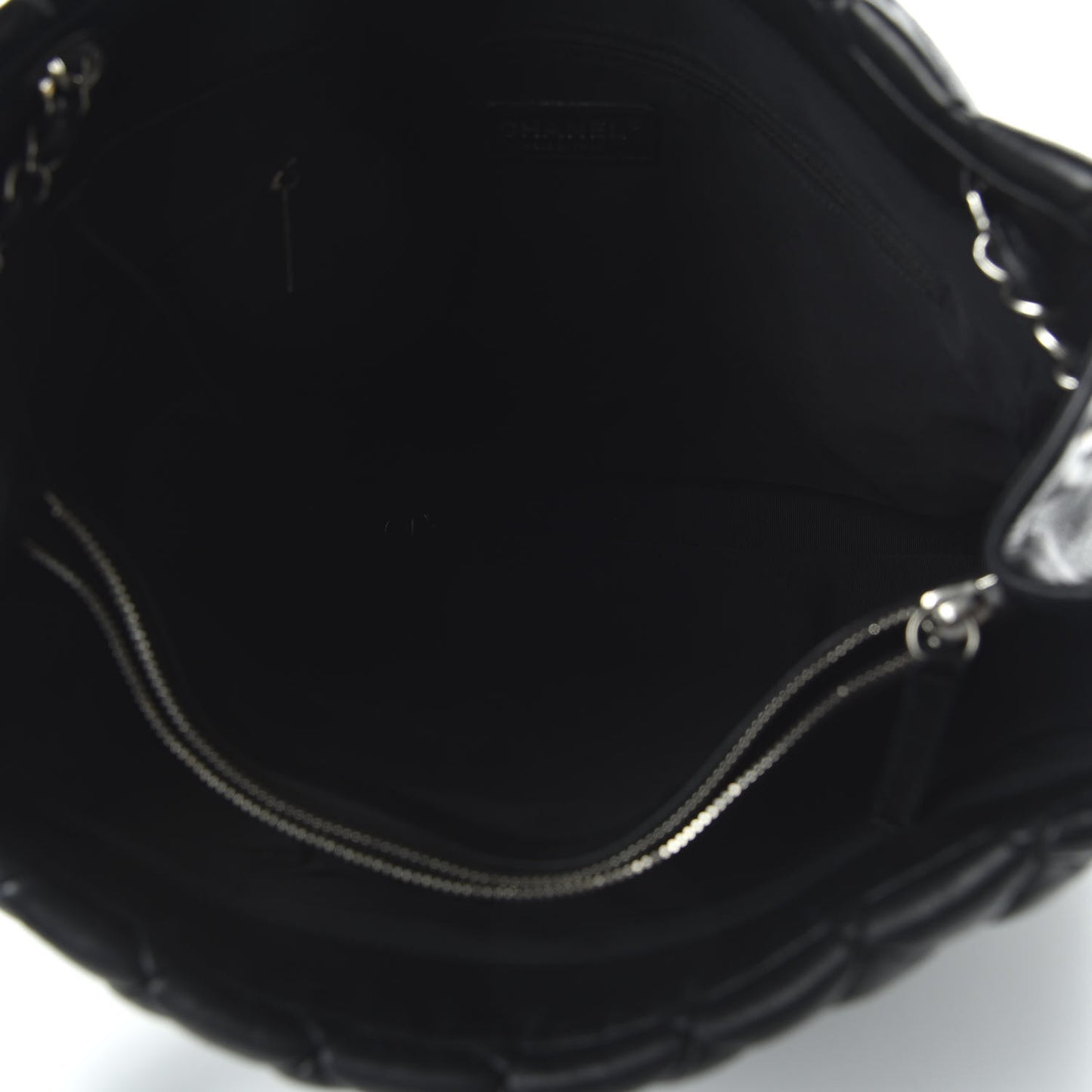 Lambskin Quilted Medium New Bubble North South Tote Black