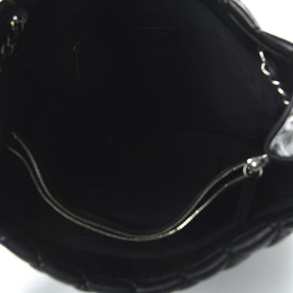 Chanel Lambskin Quilted Medium New Bubble North South Tote Black 5 of 10