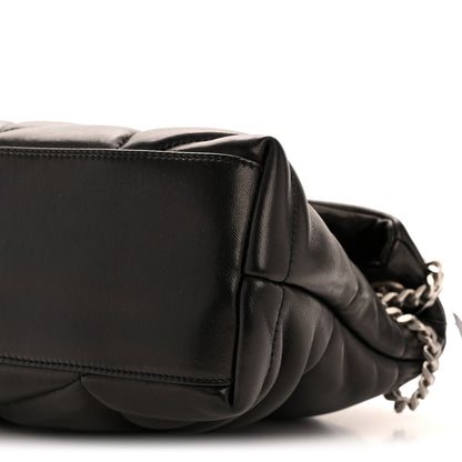 Saint Laurent Lambskin Quilted Small Loulou Puffer Monogram Chain Satchel Black 10 of 11