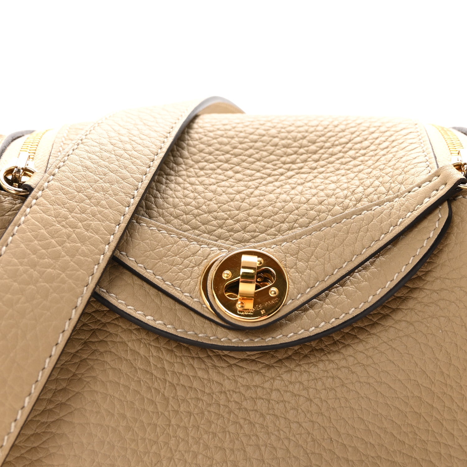 Hermes Taurillon Clemence Verso Mini Lindy 20 Trench Gris Asphalte 8 of 10