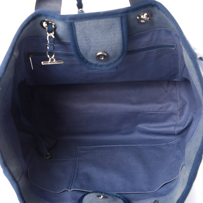 Chanel Canvas Medium Deauville Tote Blue 5 of 10