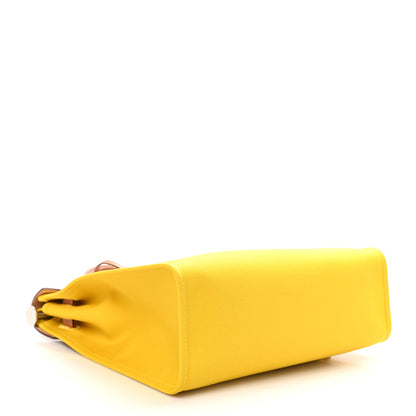 Hermes Military Vache Hunter Toile Herbag Zip 31 Natural Jaune De Naples 4 of 10
