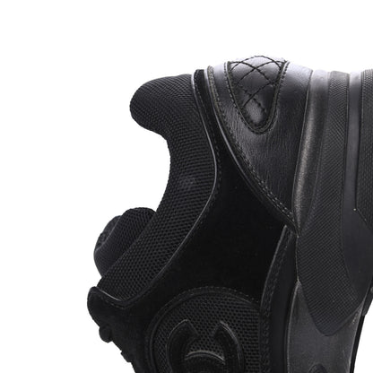 Chanel Toile Suede Calfskin CC Sneakers 39 Black 16 of 23