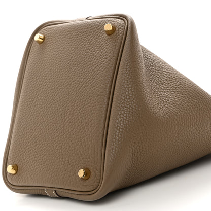 Hermes Taurillon Clemence Picotin Lock 18 PM Etoupe 9 of 11