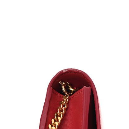 Saint Laurent Smooth Calfskin Classic Monogram Kate Tassel Chain Wallet New Lipstick 14 of 20