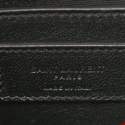 Saint Laurent Crinkled Calfskin Matelasse Monogram Baby Niki Chain Satchel Rouge Eros 6 of 12