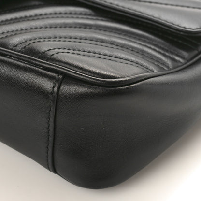 Gucci Calfskin Matelasse Small GG Marmont Shoulder Bag Black 9 of 9