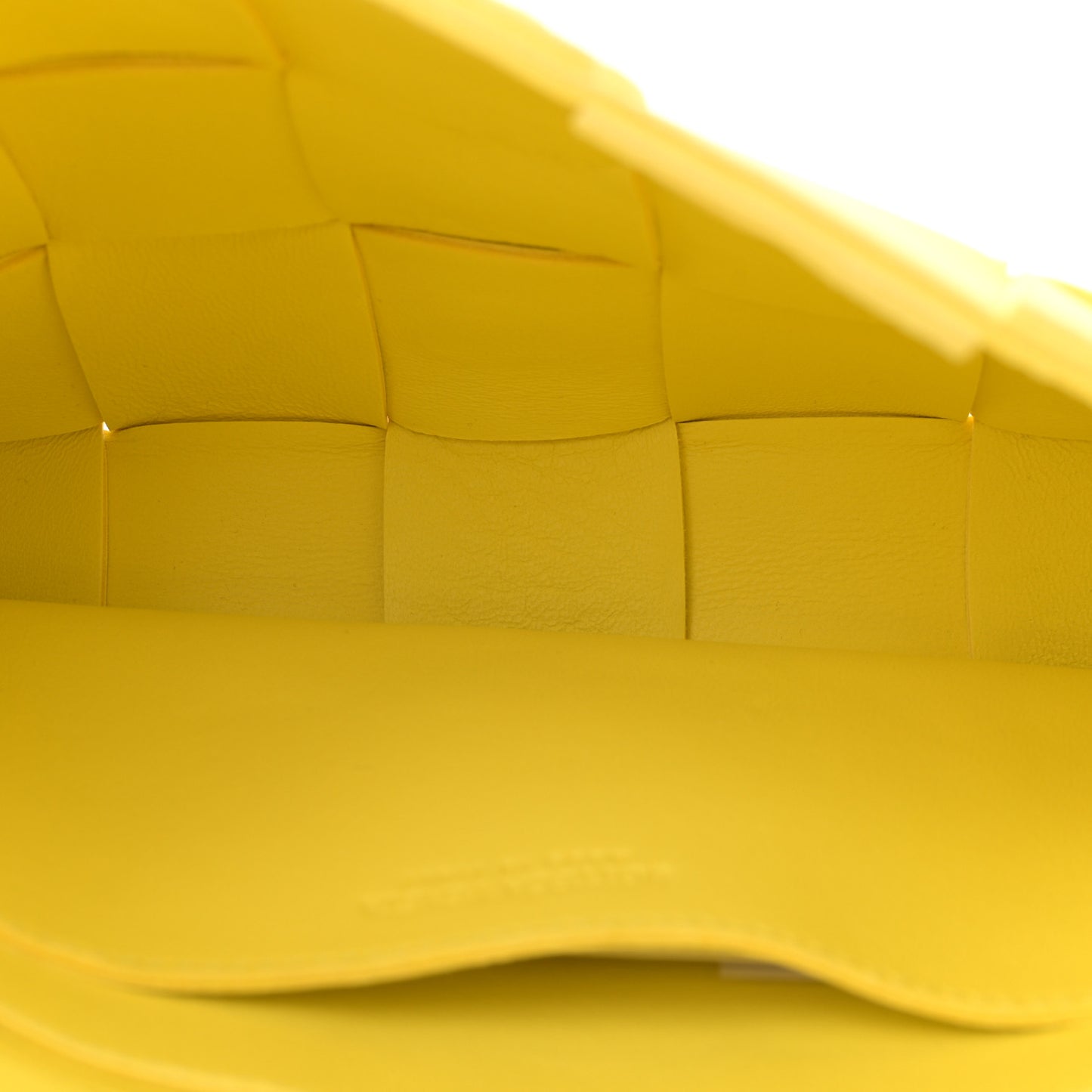 Lambskin Maxi Intrecciato Small Cassette Crossbody Bag Lemonade