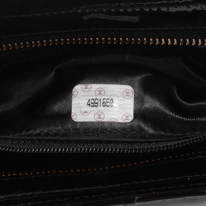 Chanel Patent Quilted CC Shoulder Bag Black 8 of 8