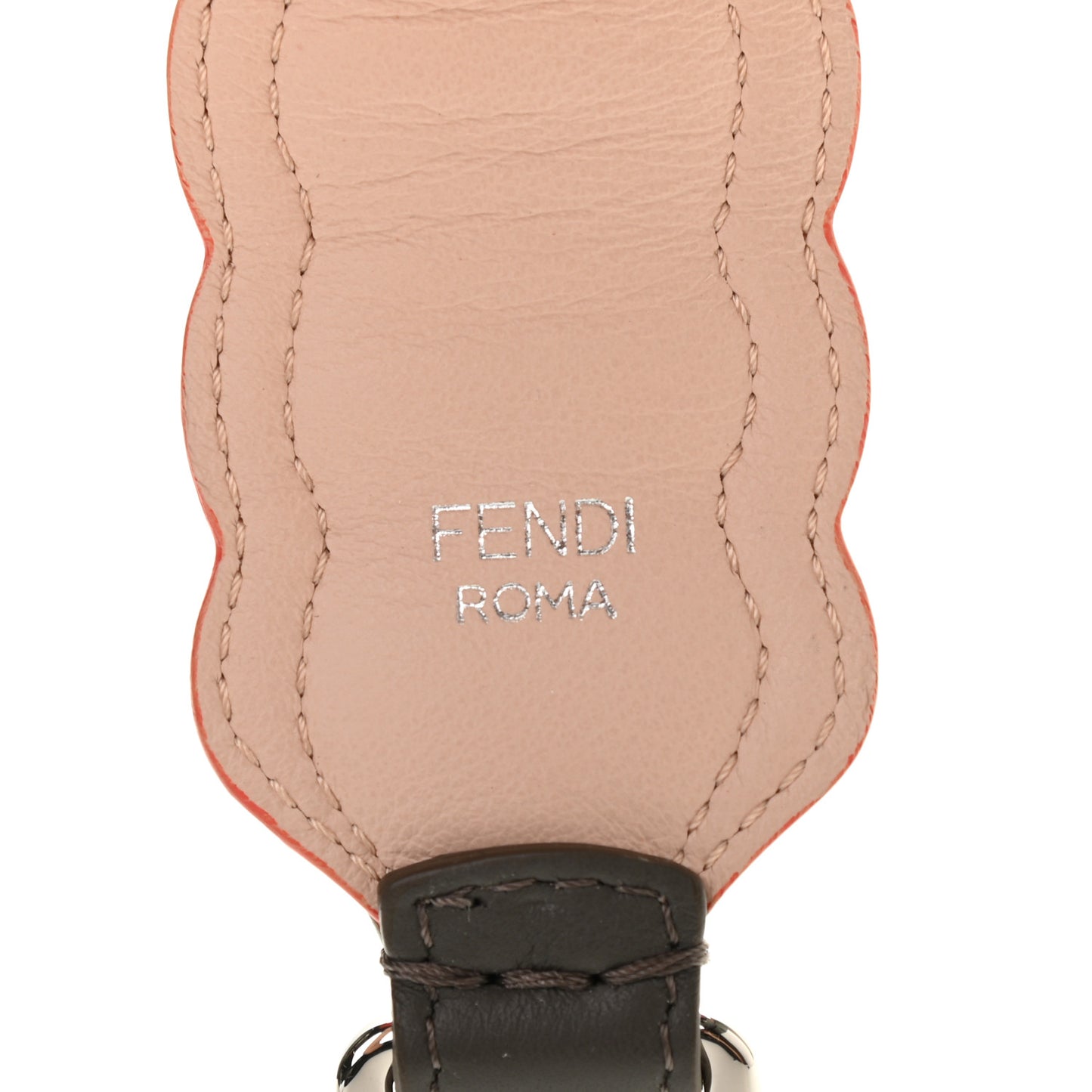 Vitello Dolce Nappa Hypnoteyes Bi-Color Scalloped Spike Studded Strap You Carbone Plaster White Multicolor