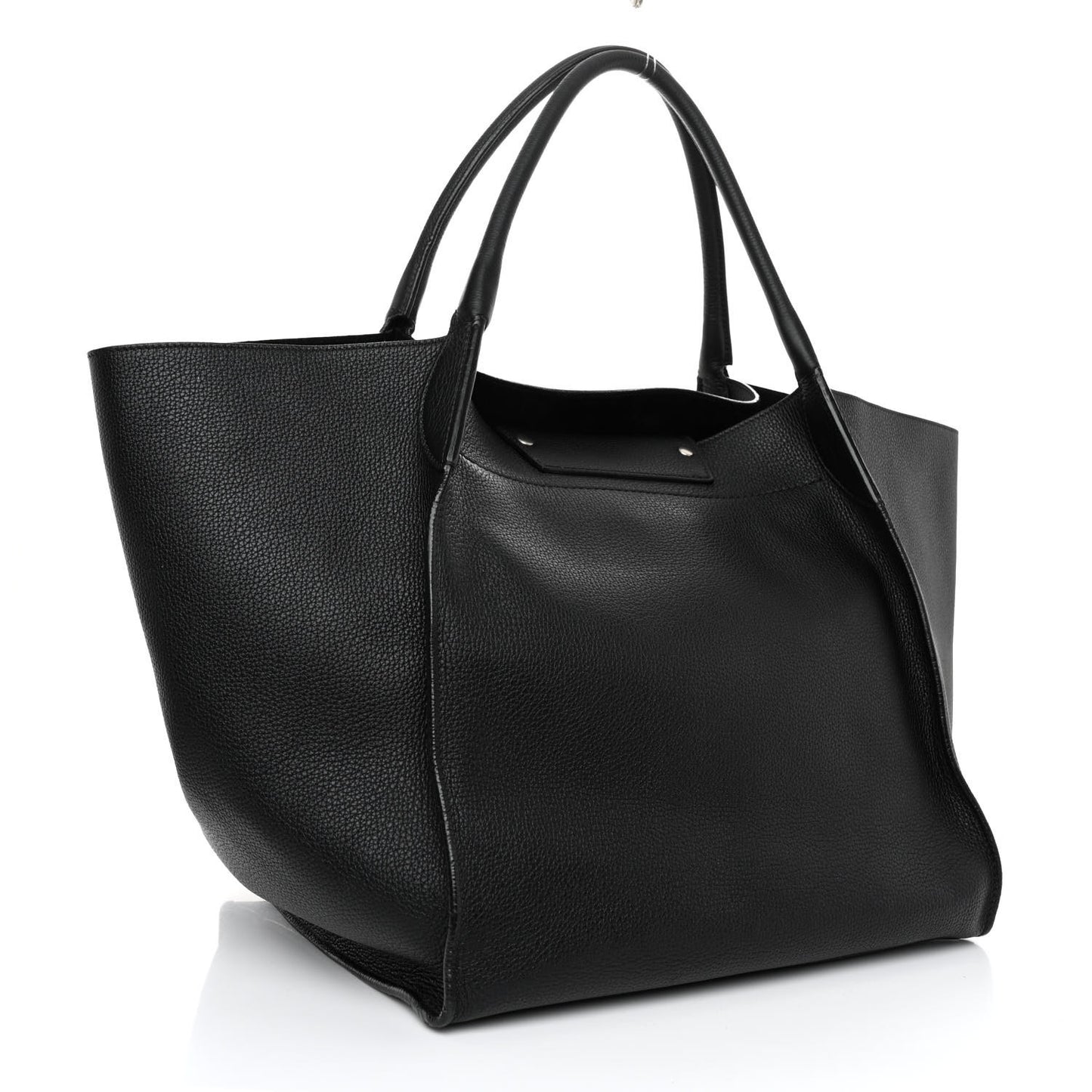 Supple Grained Calfskin Medium Big Bag Black