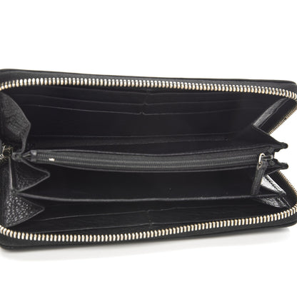 Gucci Pebbled Calfskin Soho Zip Around Wallet Black 5 of 10