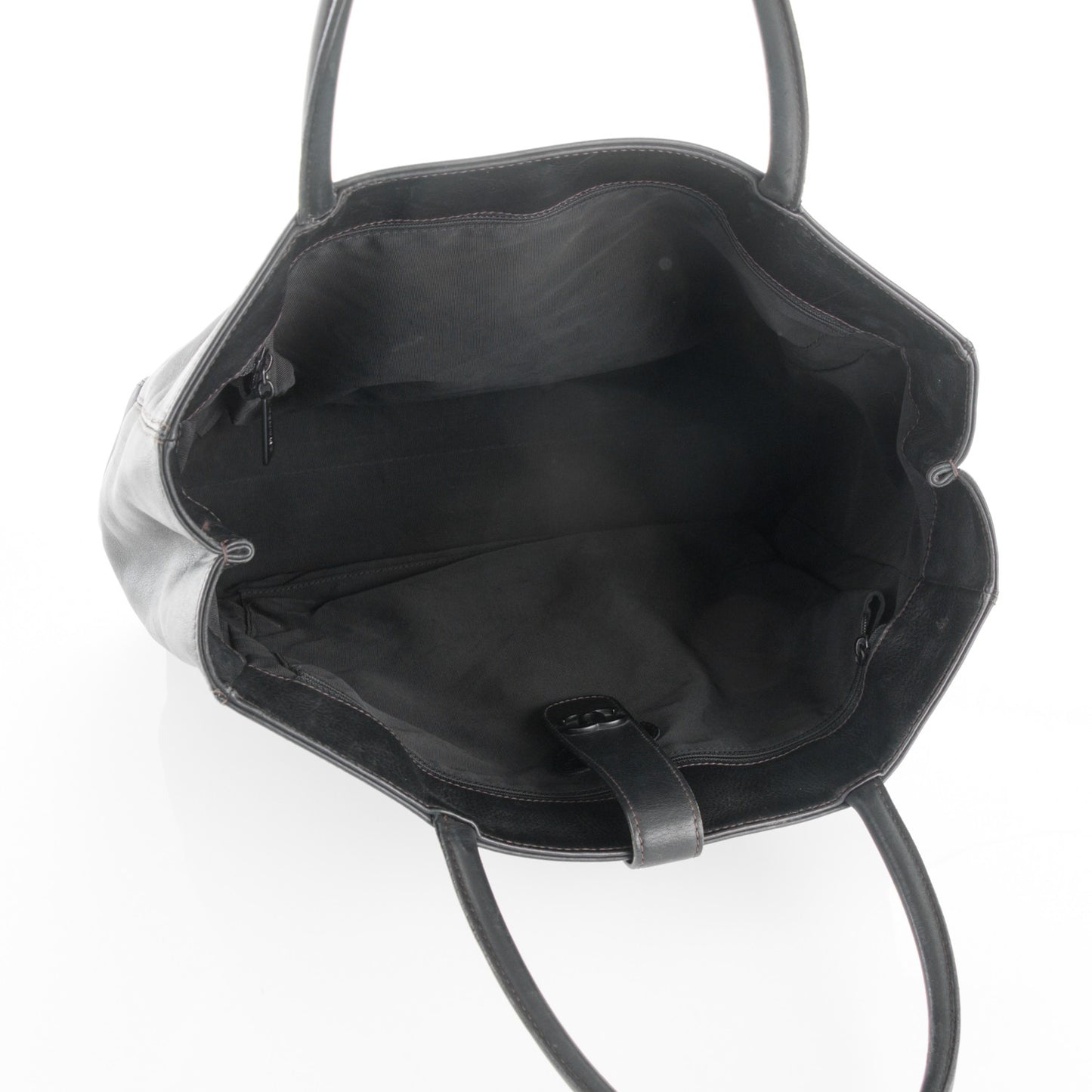 Calfskin Large Shopping Tote Black