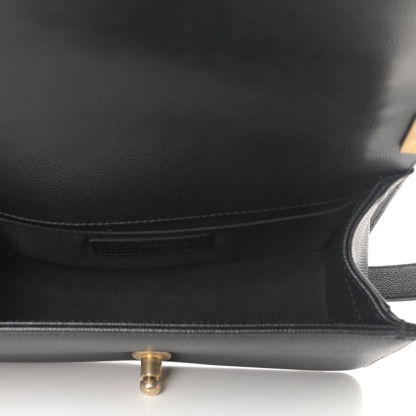 Caviar Quilted Small Boy Flap Black