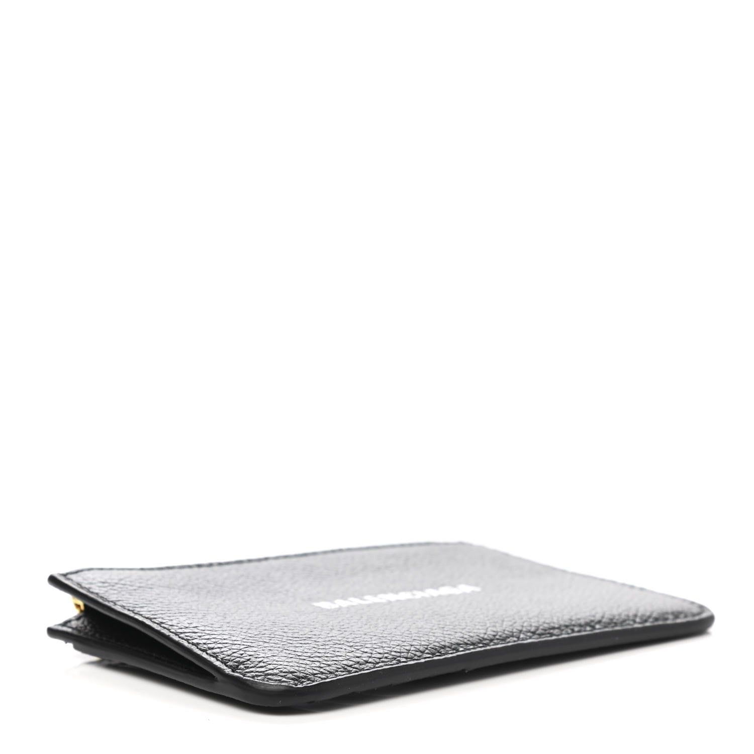 Balenciaga Grained Calfskin Logo Large Cash Long Coin Card Holder Black White 4 of 8