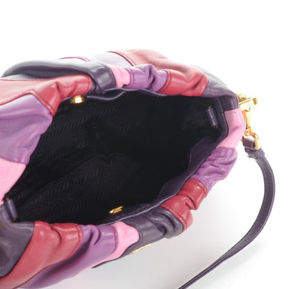 Prada Nappa Trembled Blossoms Stripes Crossbody Ibisco Viola 7 of 9