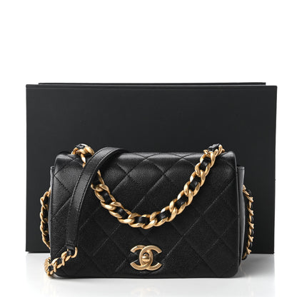 Chanel Caviar Quilted Small Fashion Therapy Flap Bag Black 11 of 11