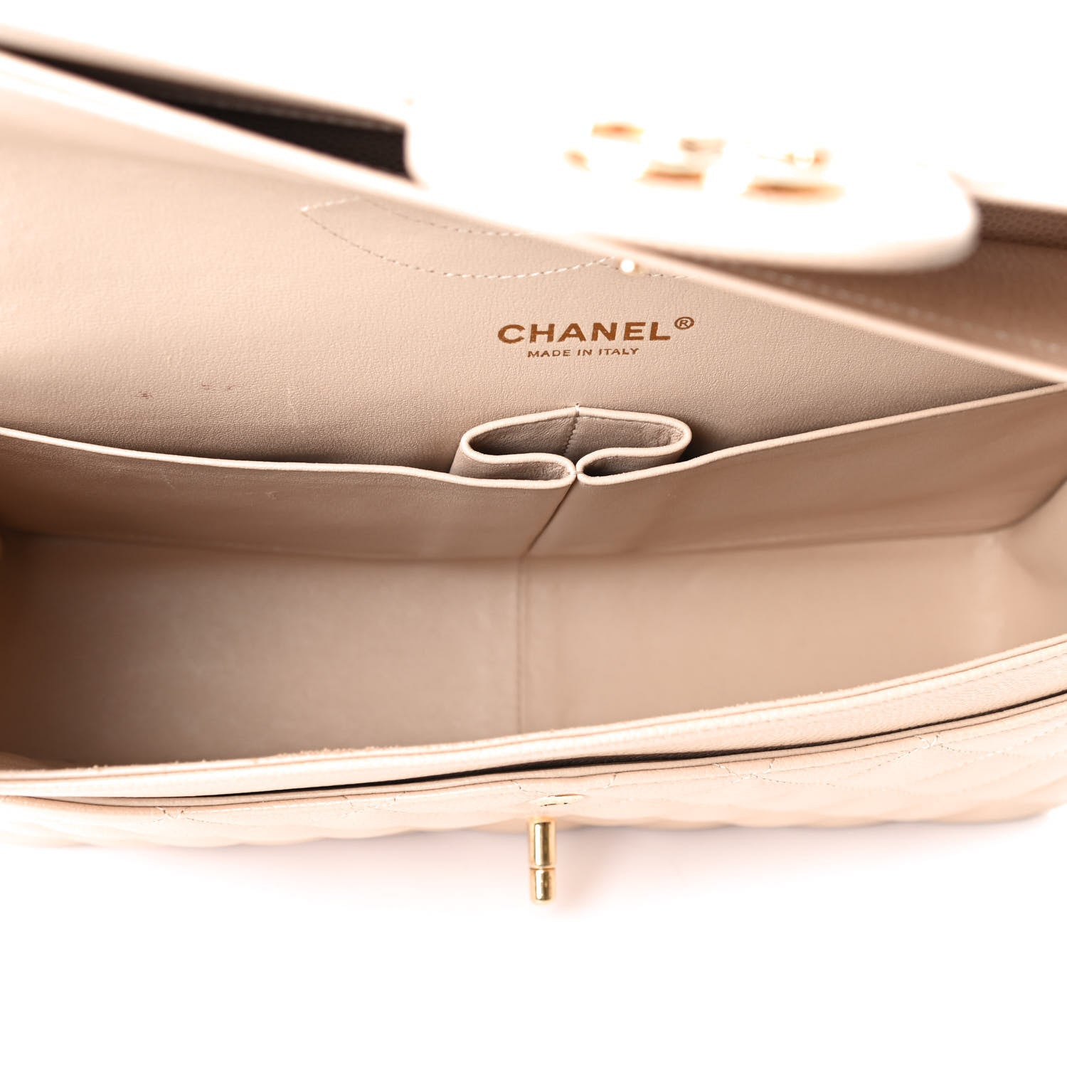 Chanel Caviar Quilted Jumbo Double Flap Beige Clair 4 of 4