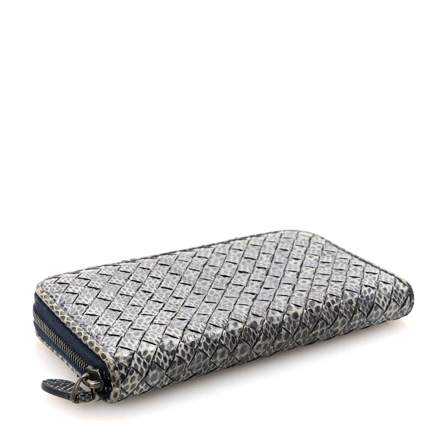 Ayers Intrecciato Ayers Zip Around Wallet Blue
