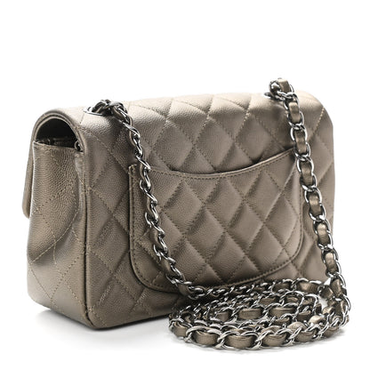 Chanel Iridescent Caviar Quilted Mini Rectangular Flap Bronze 3 of 13