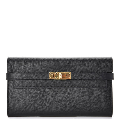 Hermes Epsom Kelly Longue Wallet Black 1 of 8