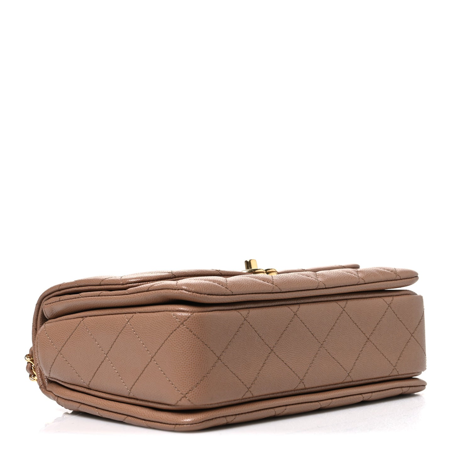 Caviar Quilted Coco First Flap Beige