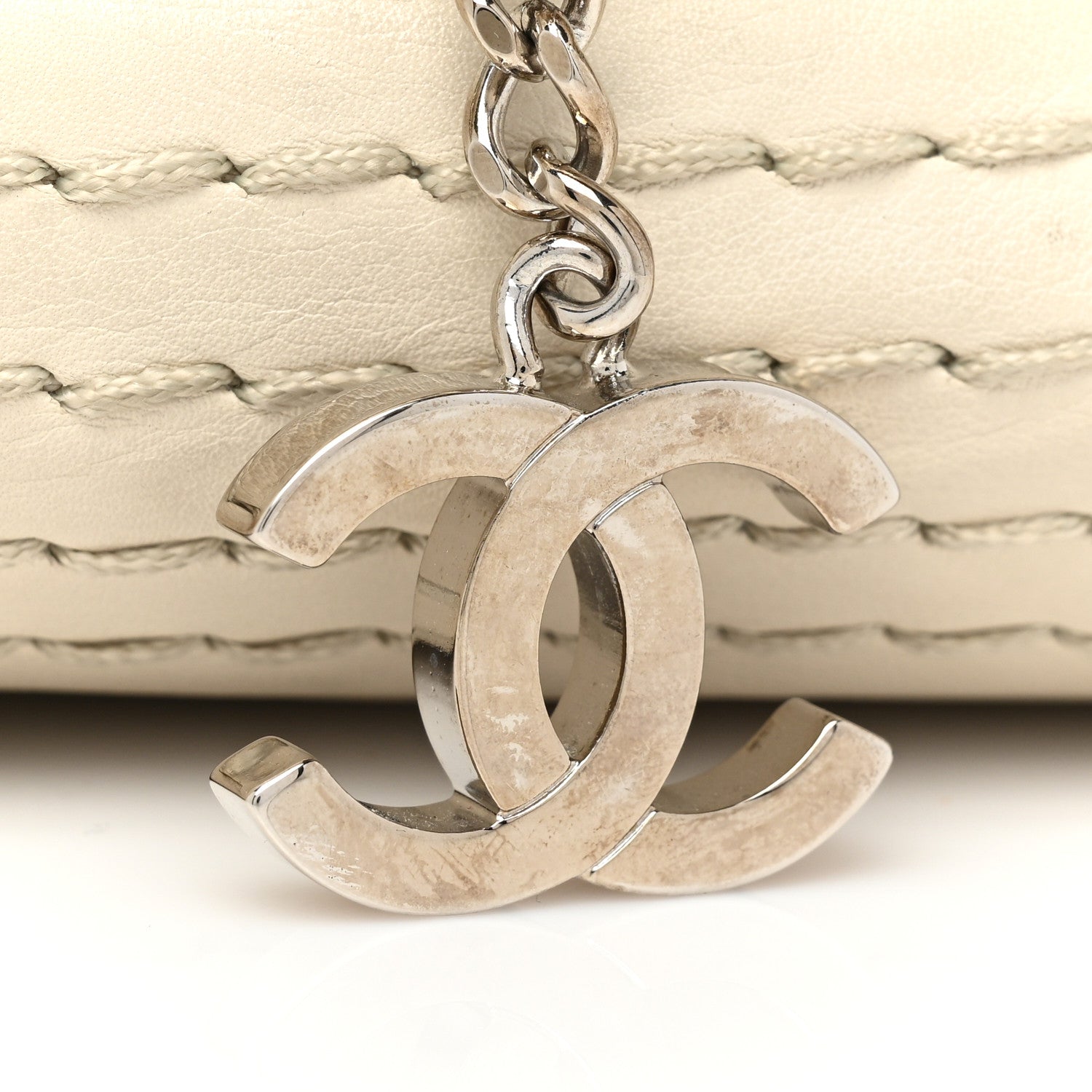 Chanel Calfskin Stitched Large Expandable Flap Bag White 21 of 21