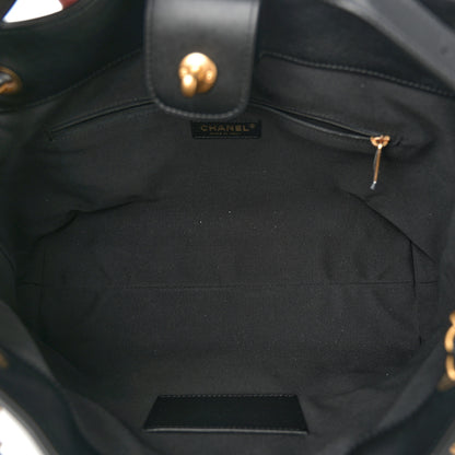 Chanel Calfskin Quilted Small Coco Base Shopping Bag Black 5 of 11