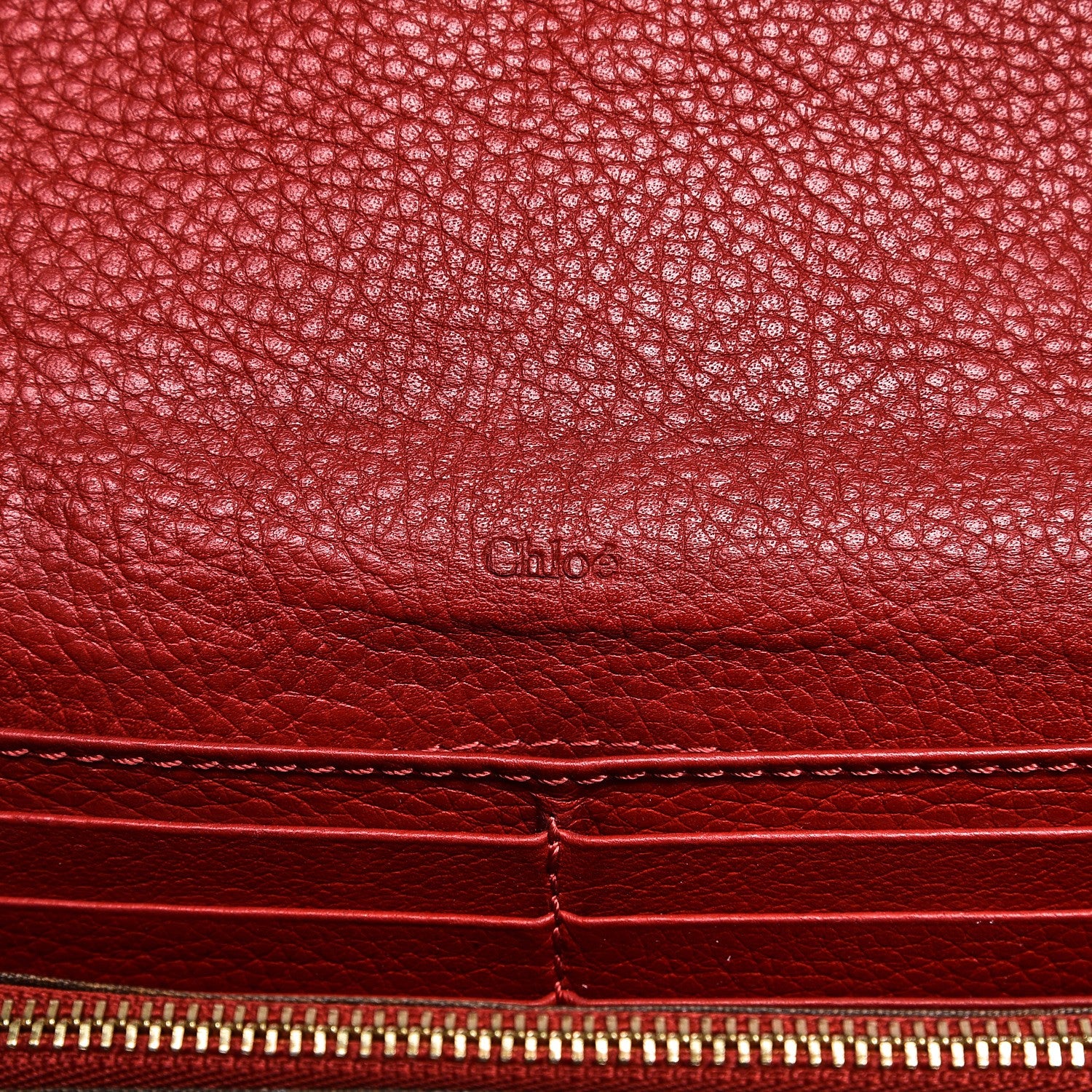 Chloe Calfskin Marcie Continental Flap Wallet Poppy 6 of 8
