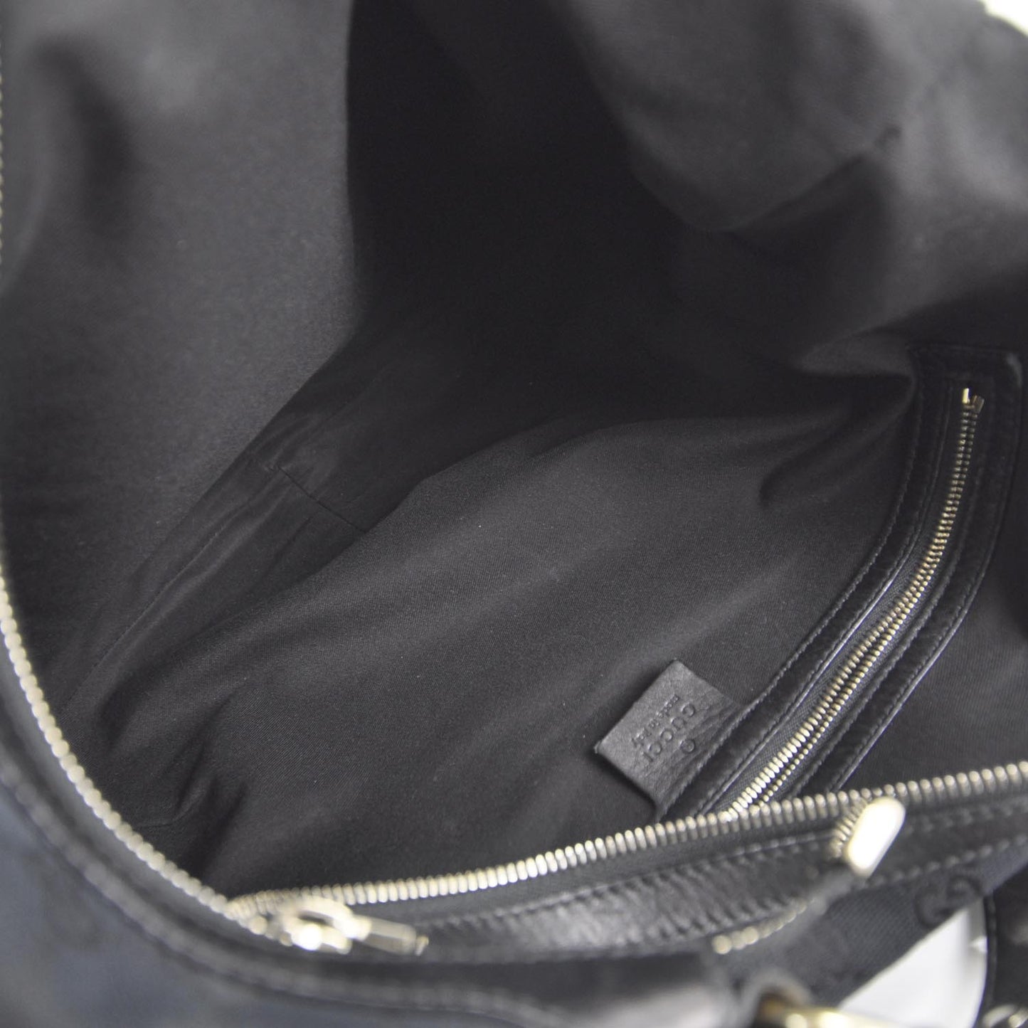 Monogram Large Studded Hobo Black