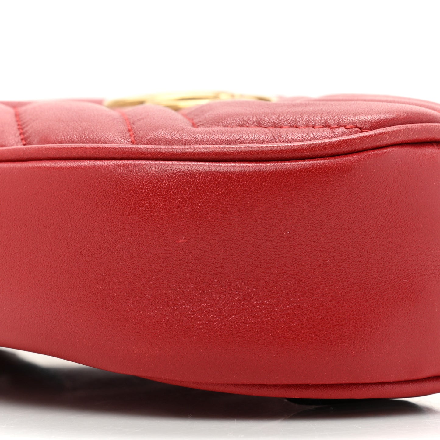 Calfskin Matelasse GG Marmont Belt Bag 85 34 Hibiscus Red