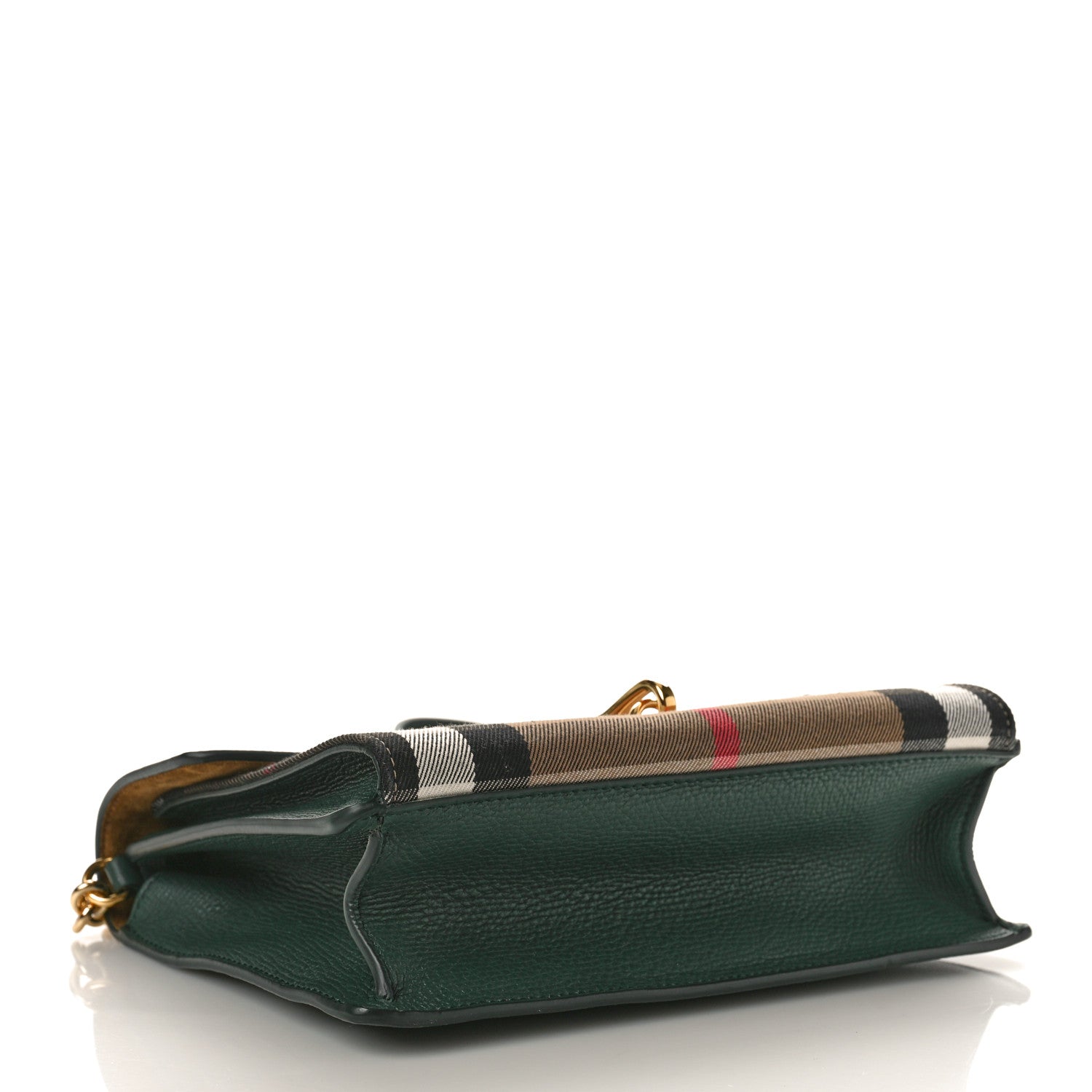 Burberry Derby Calfskin House Check Small Macken Crossbody Bag Dark Bottle Green 4 of 8