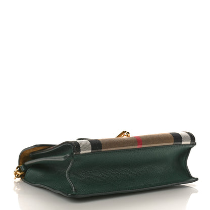 Burberry Derby Calfskin House Check Small Macken Crossbody Bag Dark Bottle Green 4 of 8