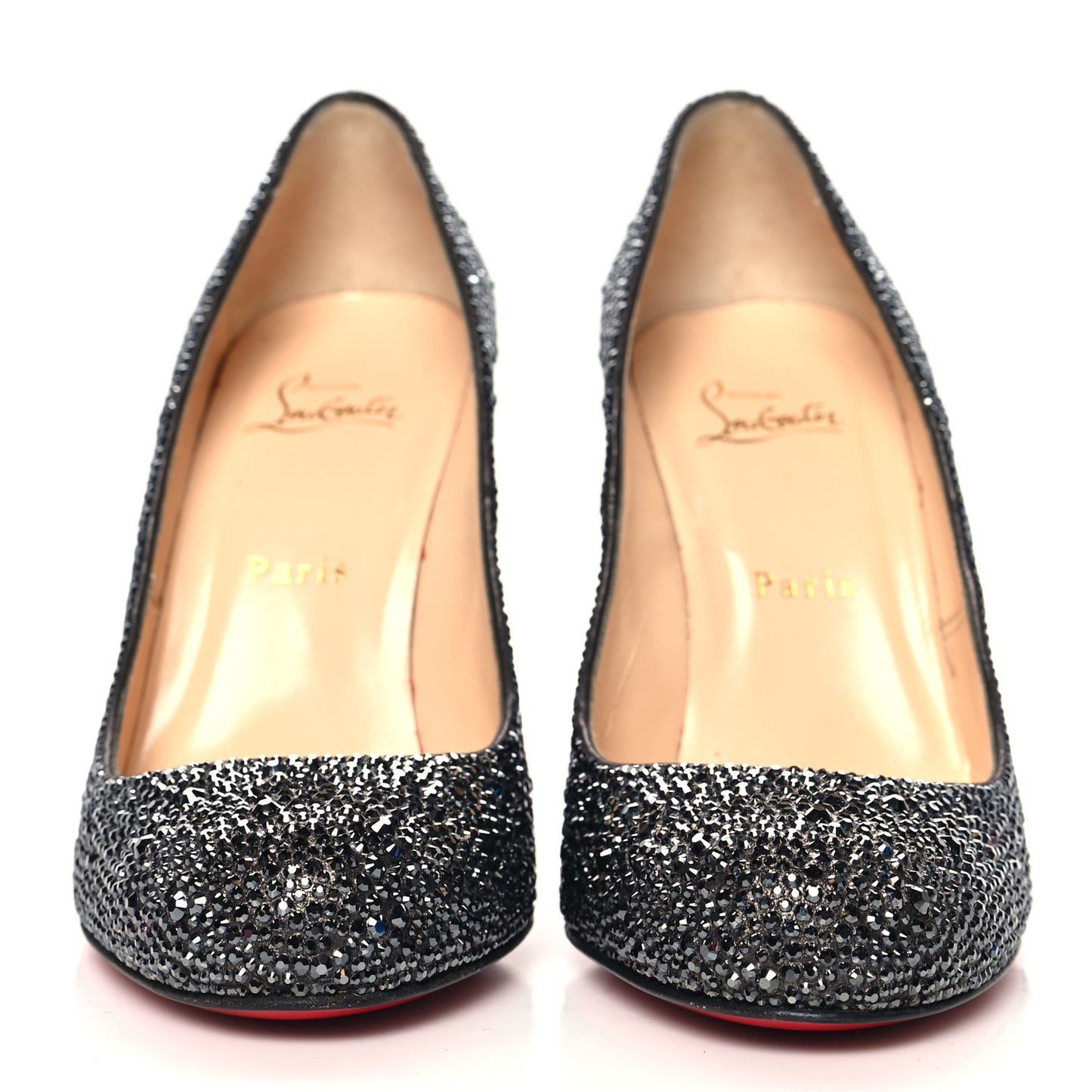 Suede Metallic Strass Fifi 100 Pumps 38.5 Silver