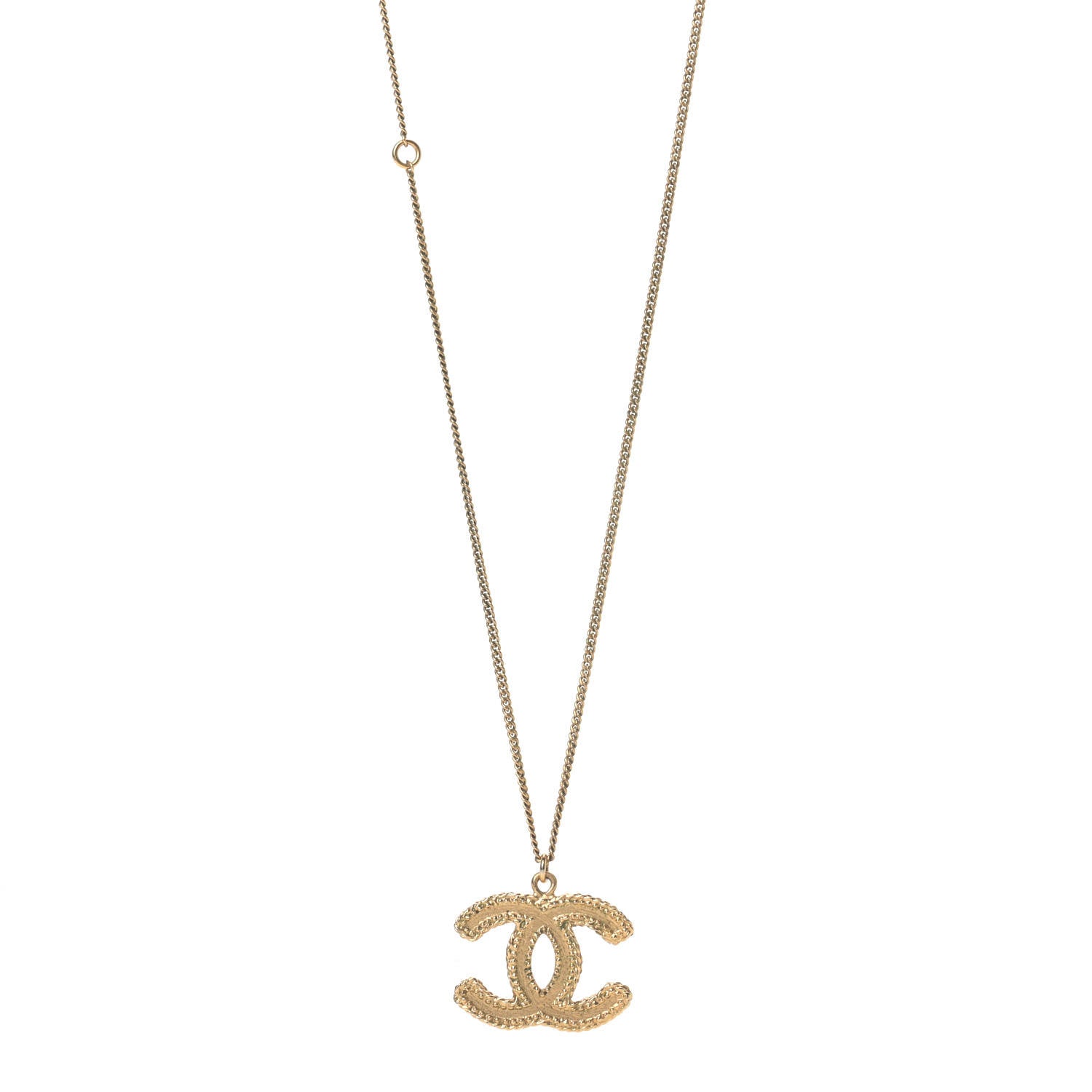 Chanel CC Necklace Matte Gold 1 of 3