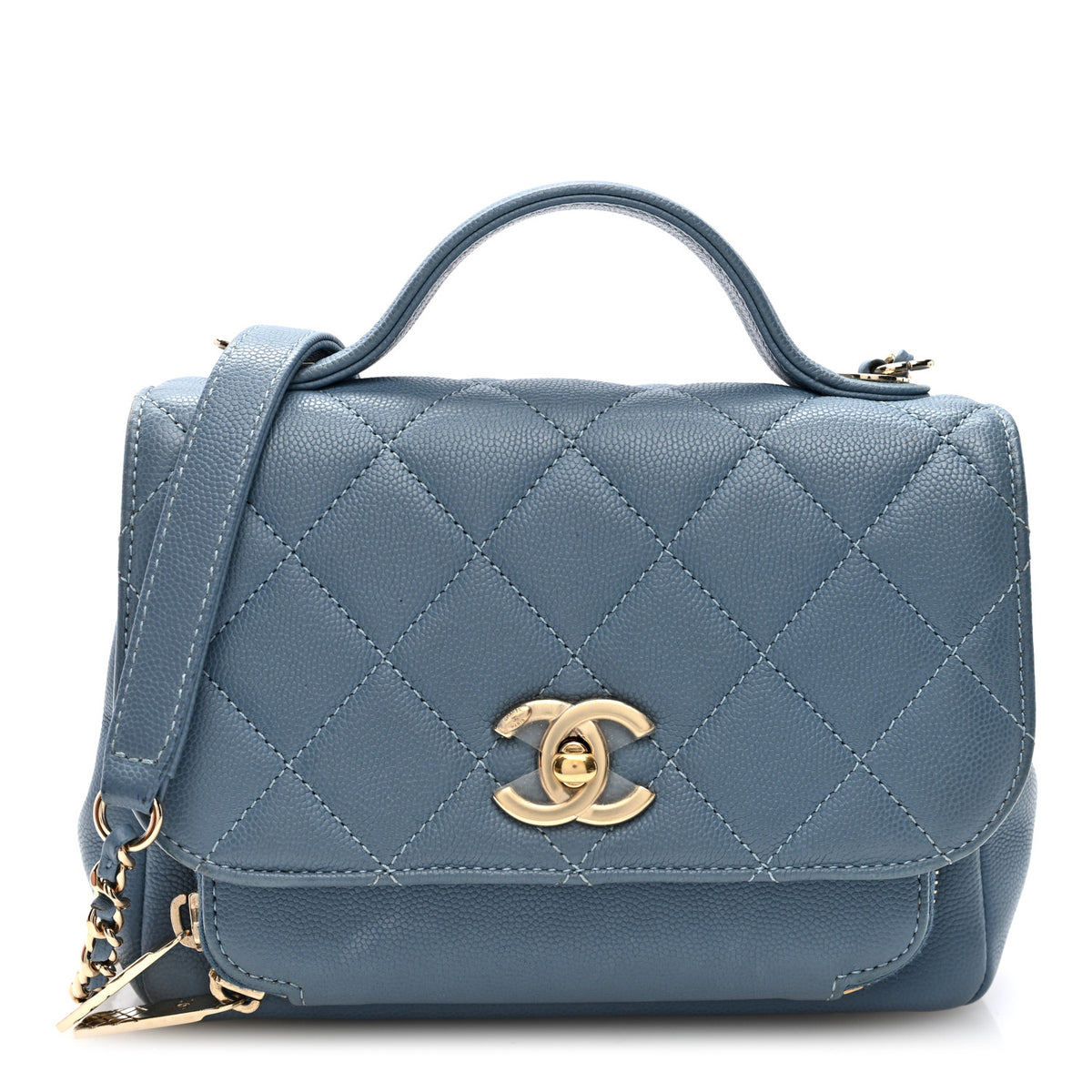 Chanel Caviar Quilted Small Business Affinity Flap Light Blue 1 of 10
