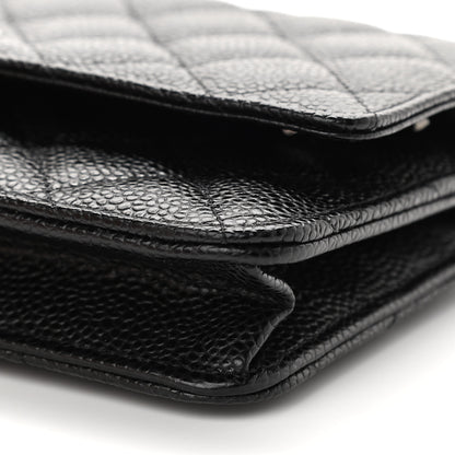 Chanel Caviar Quilted Wallet On Chain WOC Black 11 of 12