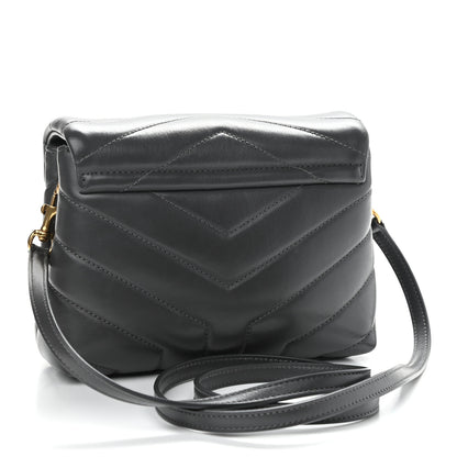 Saint Laurent Calfskin Y Quilted Monogram Toy Loulou Crossbody Bag Storm 3 of 11