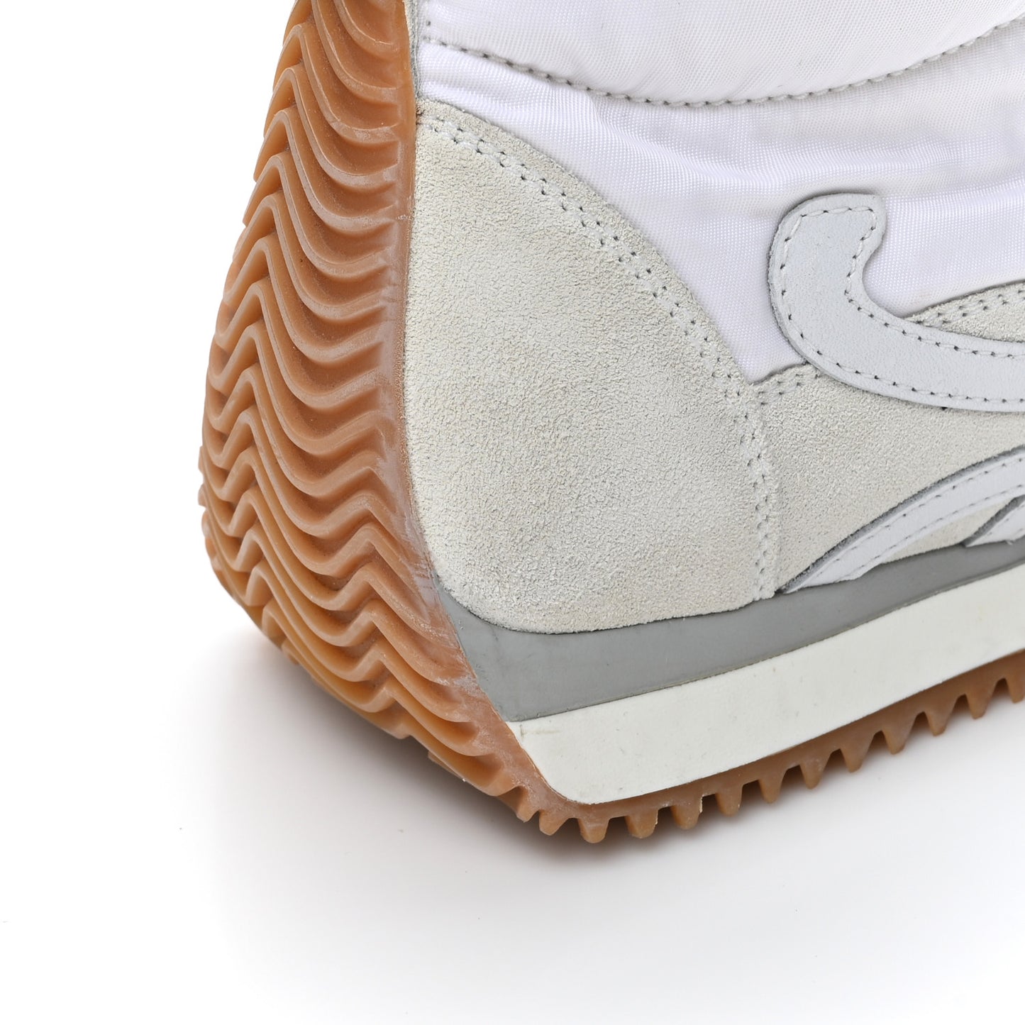 Nylon Suede Flow Runner High Top Sneakers 38 White