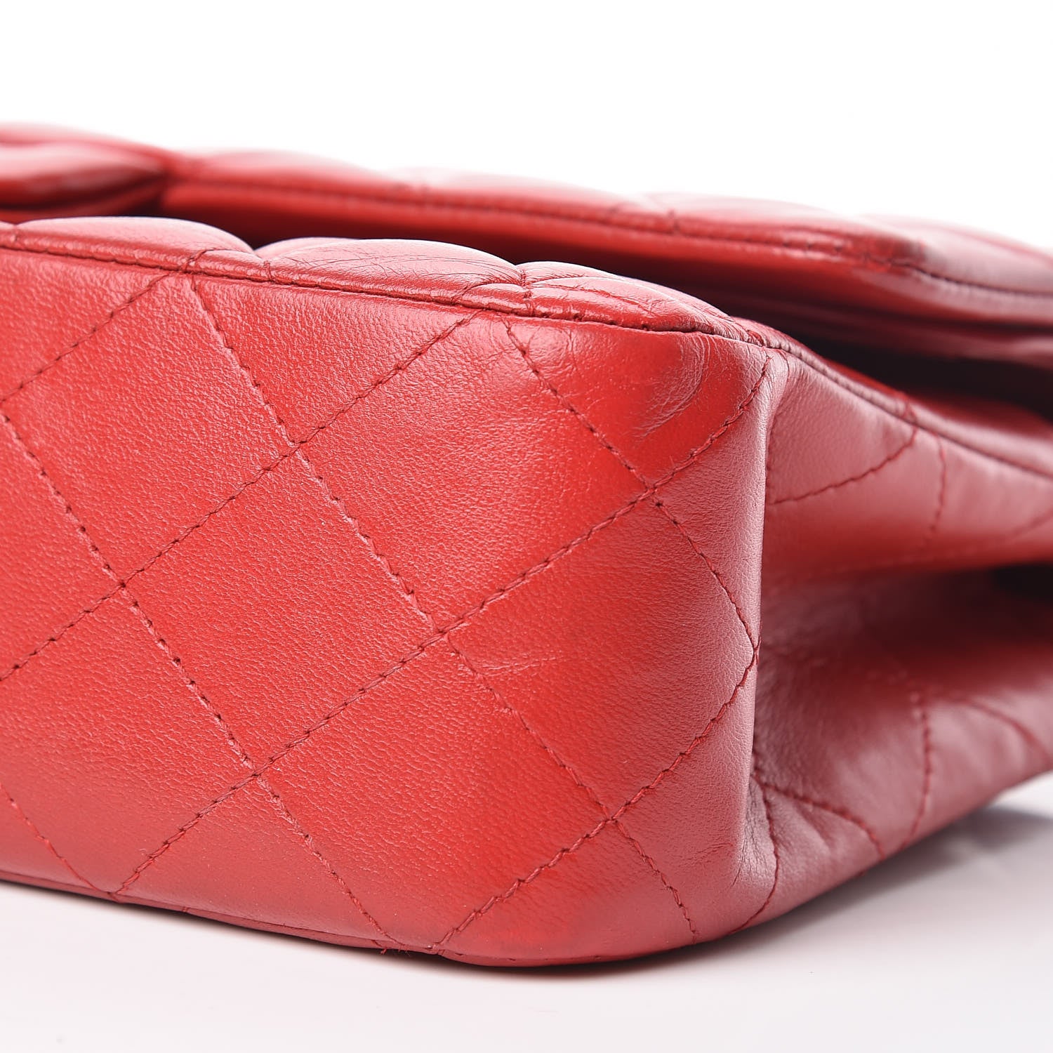 Chanel Lambskin Quilted Medium Double Flap Red 15 of 15