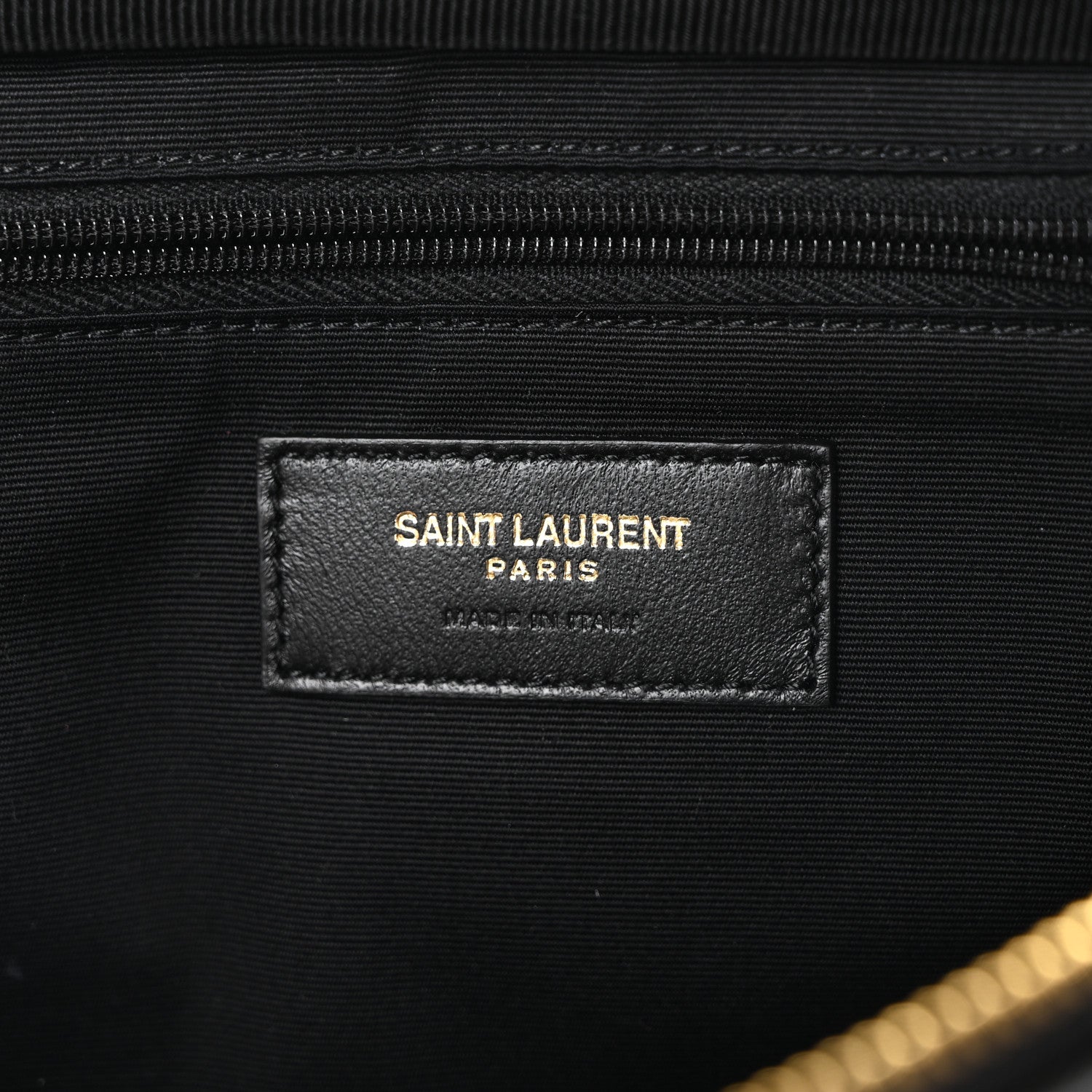 Saint Laurent Lambskin Calypso Cosmetic Case Black 6 of 10