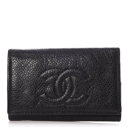 Chanel Caviar Timeless CC 6 Key Holder Case Black 1 of 11