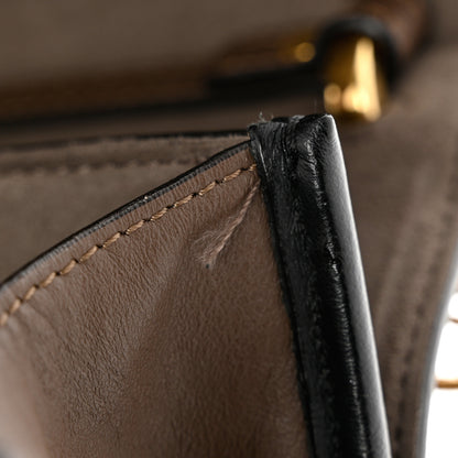 Fendi Vitello Century F is Fendi Bi-Color FF 1974 Embossed Kan I Shoulder Bag Maya Black 12 of 12