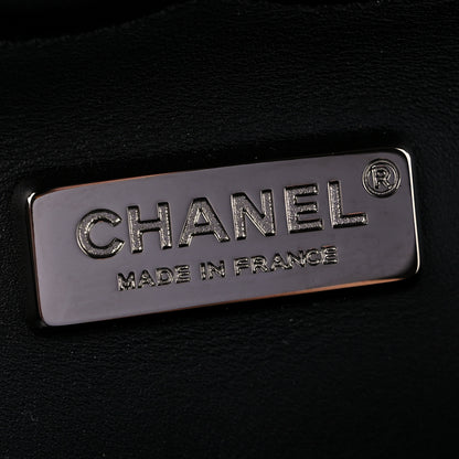 Chanel Tweed Quilted Chain Embellished Medium Double Flap Black Multicolor 6 of 9