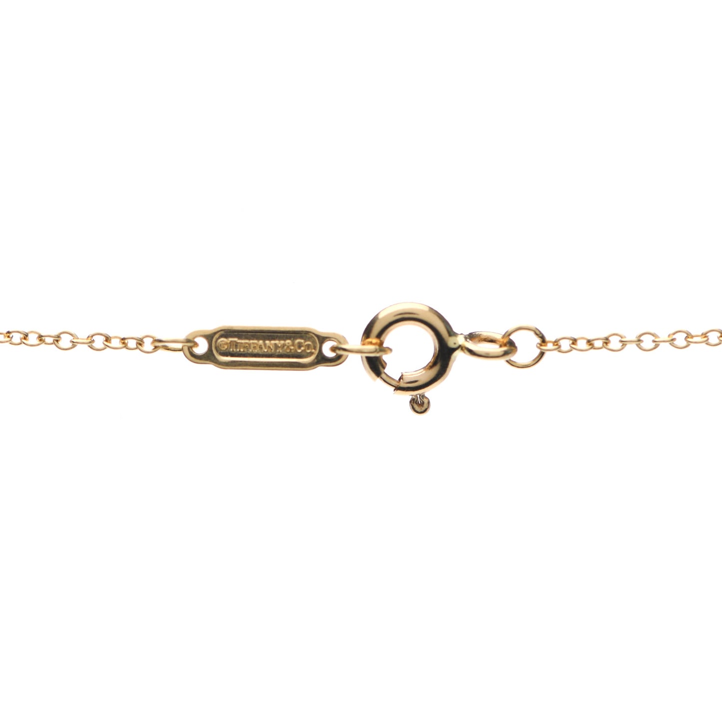 18K Yellow Gold Small Oval Key Pendant Necklace