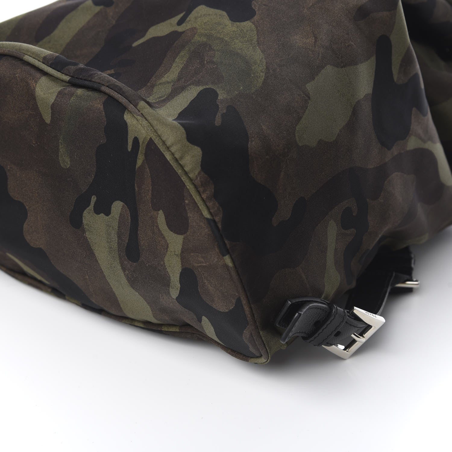 Prada Tessuto Nylon Camouflage Print Cinch Backpack Mimetico 7 of 8
